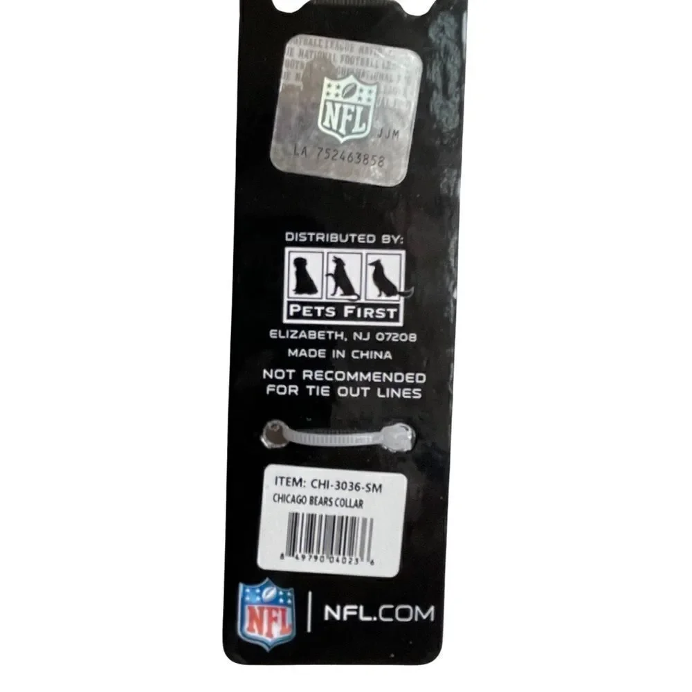 NFL Pets First Dog Collar Chicago Bears Foitbsll Small NWT